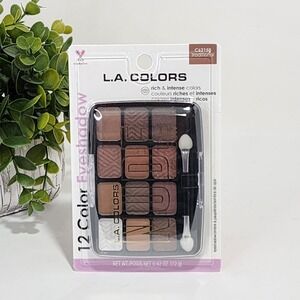 L.A. Colors 12 Color Eyeshadow Palette Nude Traditional C62158